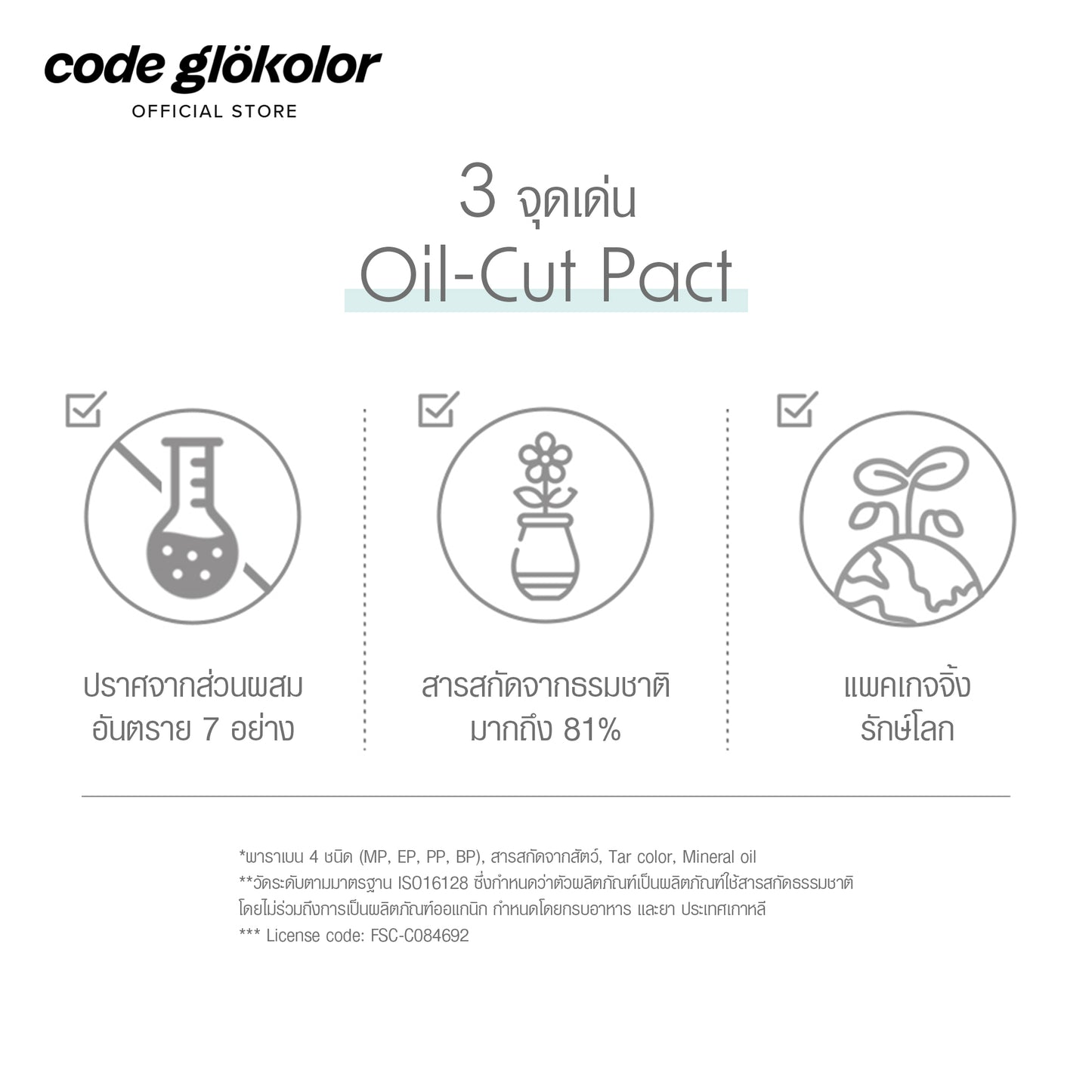 CODE GLOKOLOR OIL CUT PACT