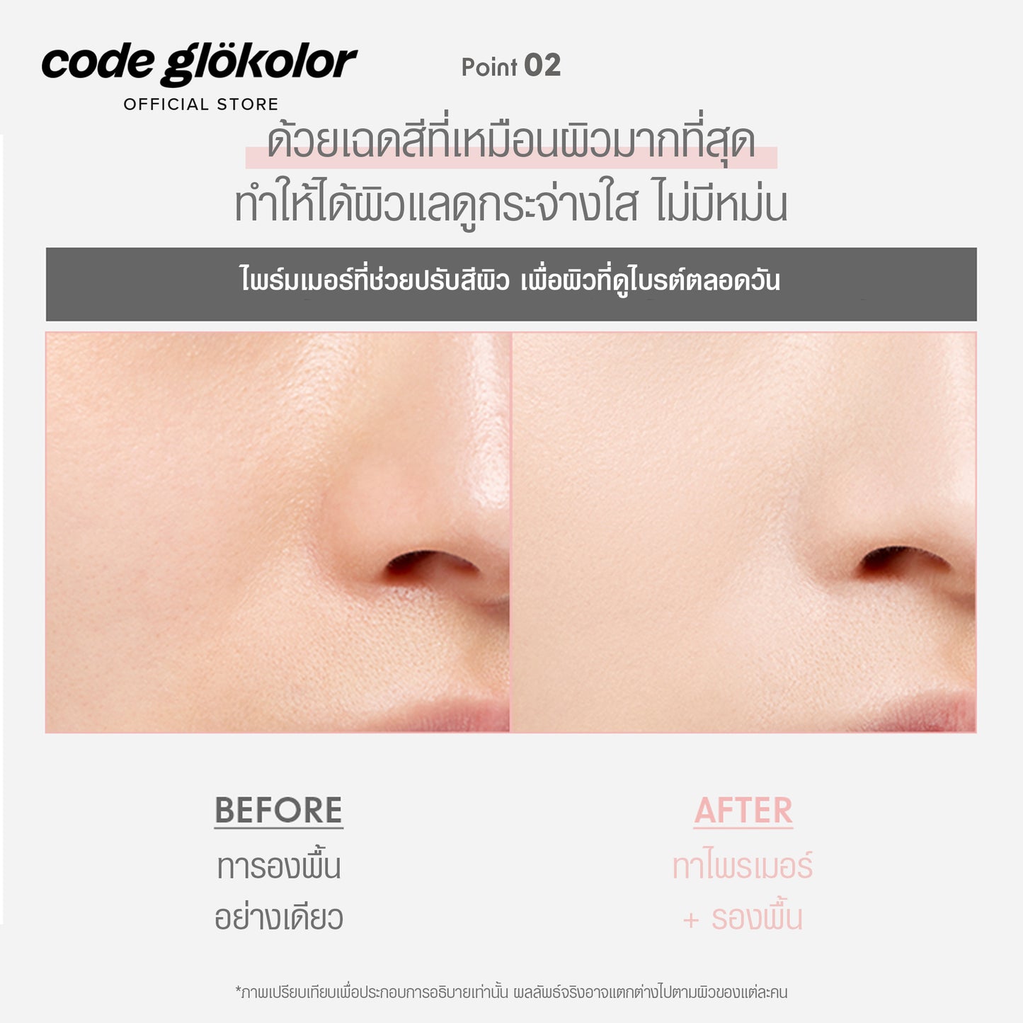 CODE GLOKOLOR FIX-ON PRIMER TONE BASE SPF33, PA++ 30 ml